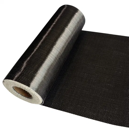 Tissu unidirectionnel en fibre de basalte, 300 g/m², tissu noir en fibre de basalte pour le renforcement de la construction